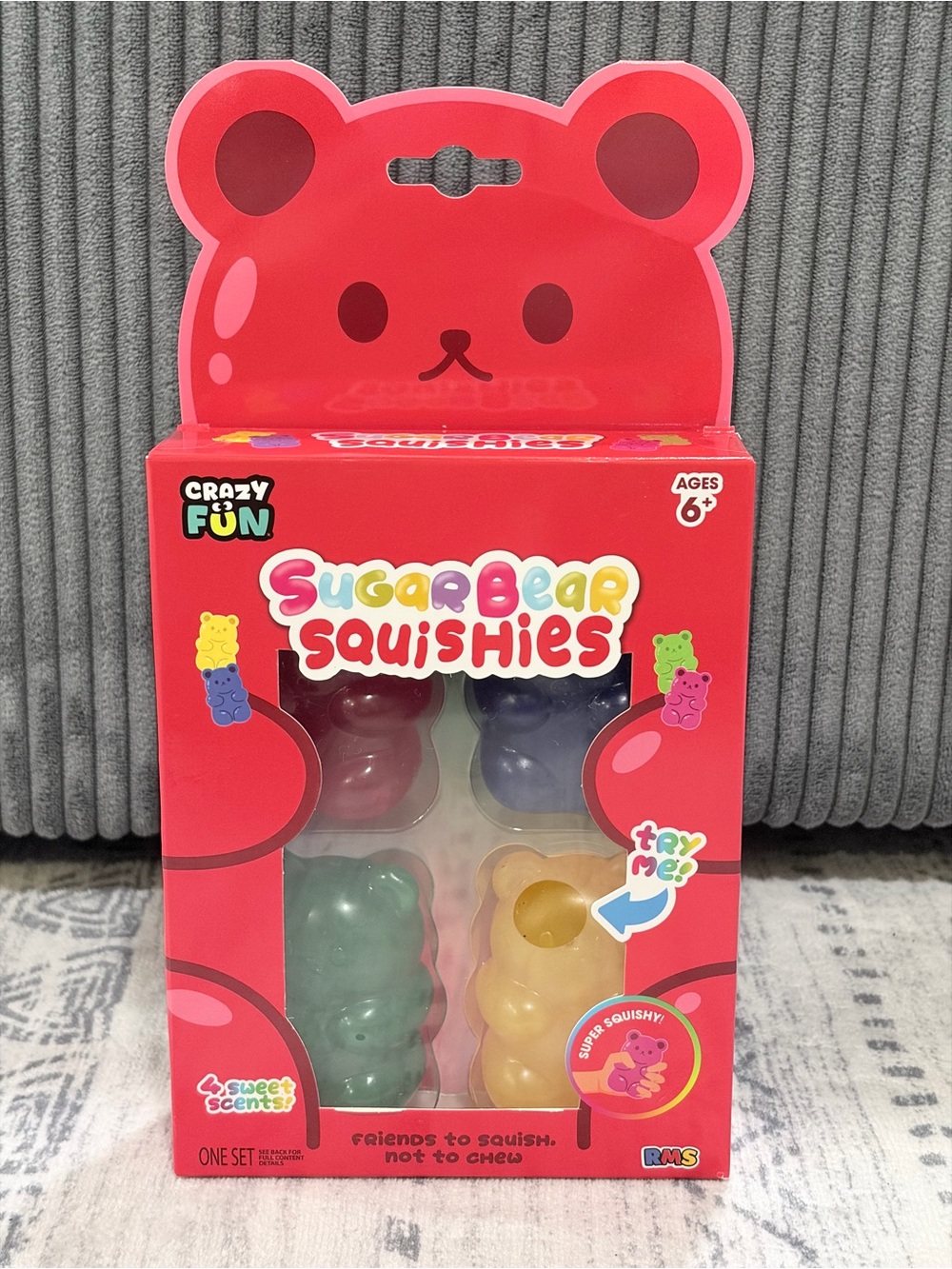 SHIPS TODAY NIB RMS SugarBear Scented Squishies Gummy Bear Sensory Squeeze